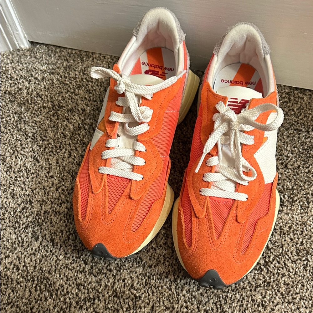 New Balance Vibrant Orange and White Running Shoes